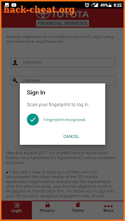 myTFS - Toyota Financial screenshot