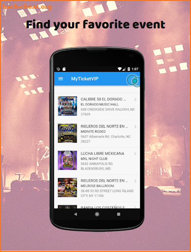 MyTicketVIP screenshot