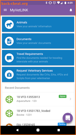 MyVetLINK screenshot