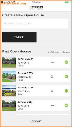 myWeichert Open House screenshot