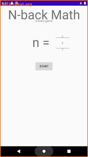 N-back Math screenshot