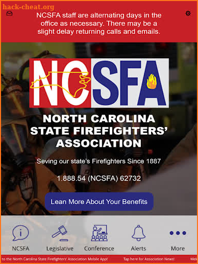 N C State Firefighters’ Assoc screenshot