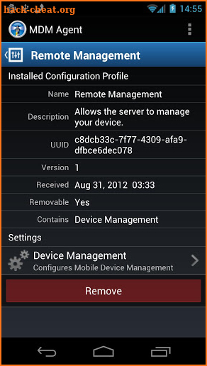 N-central MDM Agent screenshot