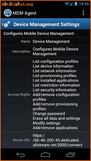 N-central MDM Agent screenshot