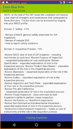 NACE CIP- 2 Higlights, Practices and Exams screenshot