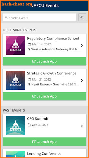 NAFCU Events screenshot