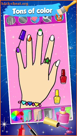 Nail Drawing Book Fashion Coloring Pages screenshot