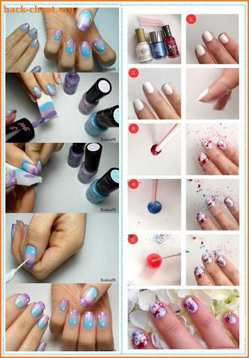 Nail polish patterns for girls (step by step) screenshot