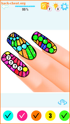 Nails Glitter Color by Number Girls Nail Coloring screenshot