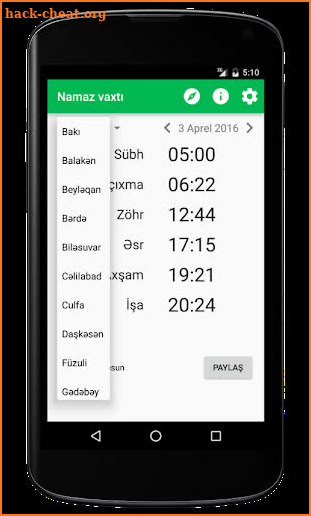 Namaz vaxtı screenshot