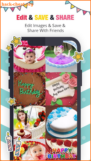 Name & Photo on Birthday cake - Status & Greetings screenshot