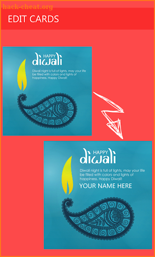 Name on Diwali Greetings Cards screenshot