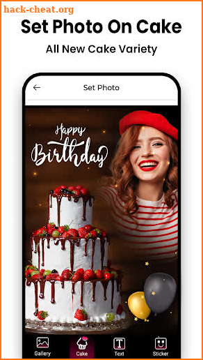 Name Photo On Birthday Cake screenshot