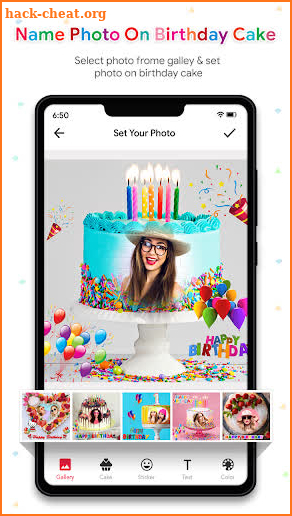 Name Photo On Birthday Cake - Birthday Photo Frame screenshot