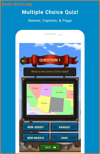 Namestate - States and Capitals Quiz screenshot