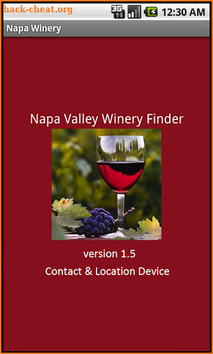 Napa Valley Winery Finder screenshot