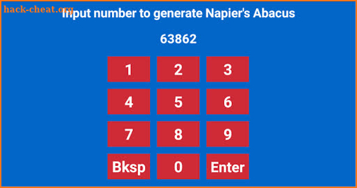 Napier's abacus screenshot