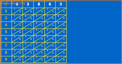 Napier's abacus screenshot