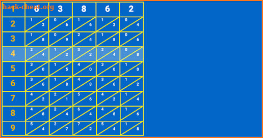 Napier's abacus screenshot