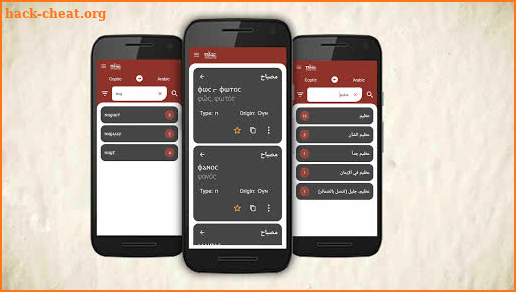 Naqlun Coptic Dictionary screenshot