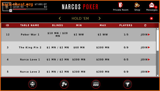 Narcos Poker screenshot