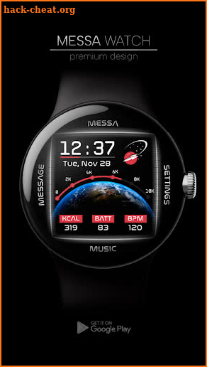 NASA Galaxy Digital Watch Face screenshot