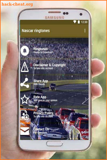 Nascar ringtones screenshot