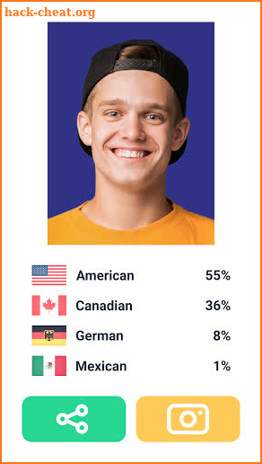 Nation face scanner: ethnic origin screenshot