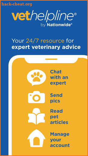 Nationwide Vet Helpline screenshot