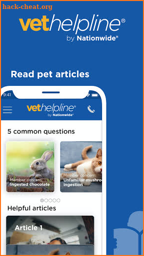 Nationwide Vet Helpline screenshot