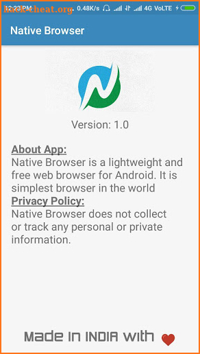 Native Browser - Simplest Web Browser in the World screenshot