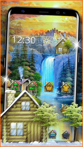 Nature House Waterfall Theme screenshot