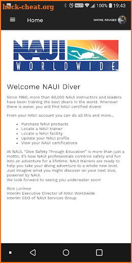 NAUI Mobile screenshot