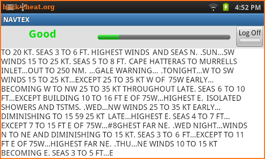 NAVTEX Decoder screenshot