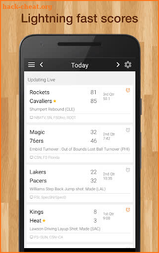 NBA Basketball Live Scores screenshot