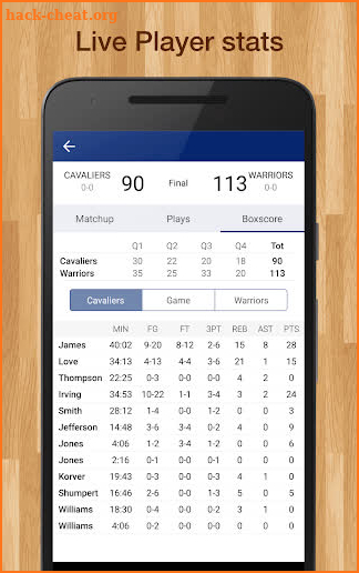 NBA Basketball Live Scores screenshot