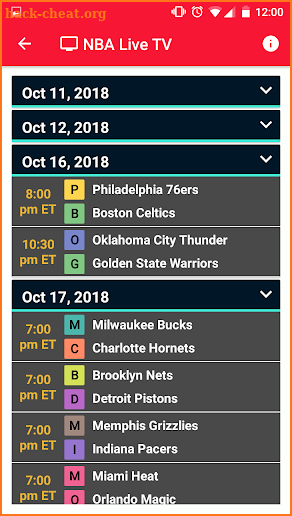 NBA Games Live on TV & Scores - Free screenshot