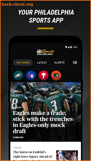 NBC Sports Philadelphia screenshot