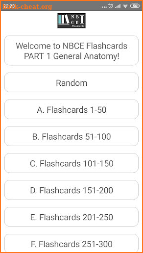 NBCE Flashcards Part 1 General Anatomy screenshot