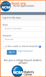 NCAA Apps screenshot