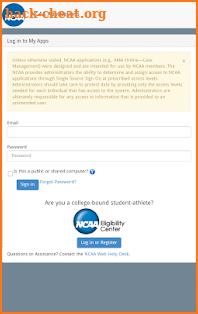 NCAA Apps screenshot