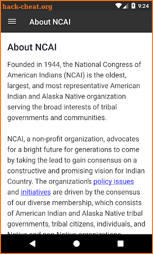 NCAI CONFERENCES screenshot