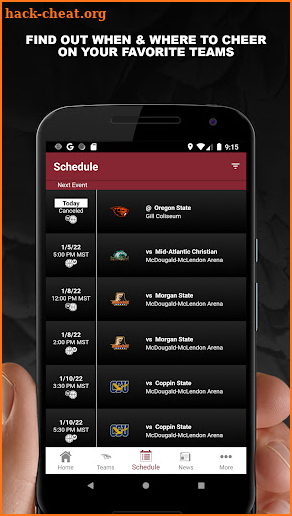 NCCU Eagles Athletics screenshot