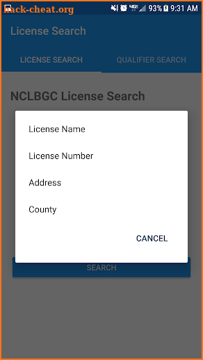 NCLBGC Search screenshot