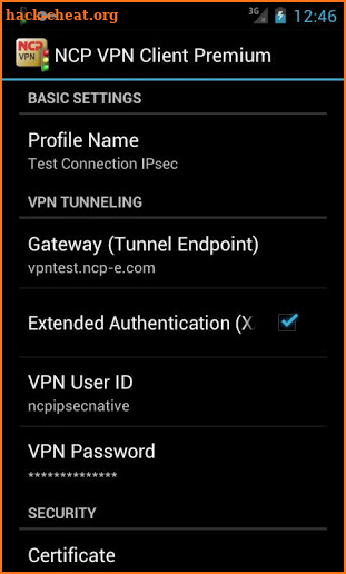 NCP VPN Client Premium screenshot