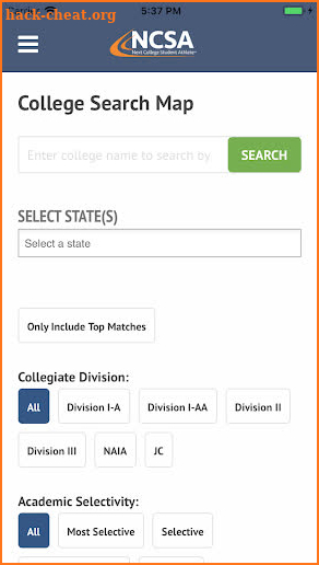 NCSA Athletic Recruiting screenshot