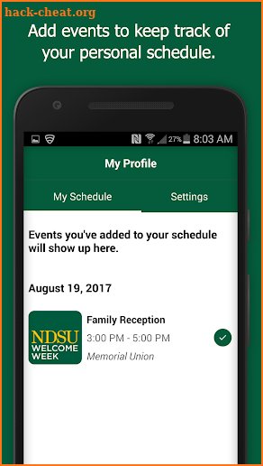 NDSU Welcome Week screenshot