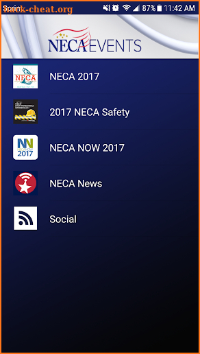 NECA Events screenshot