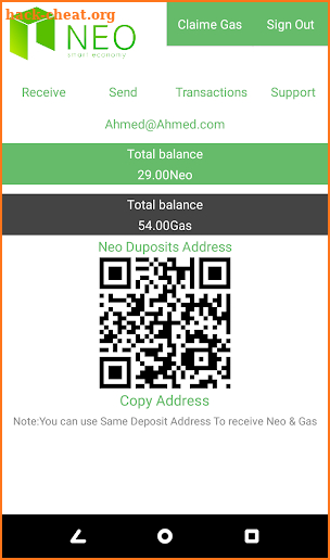 Neo Wallet screenshot