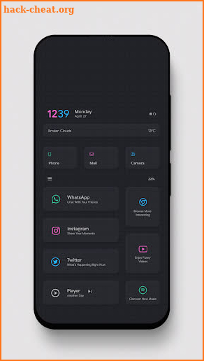 Neomix KLWP theme screenshot